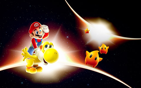 Mario Galaxy Wallpaper Preview.